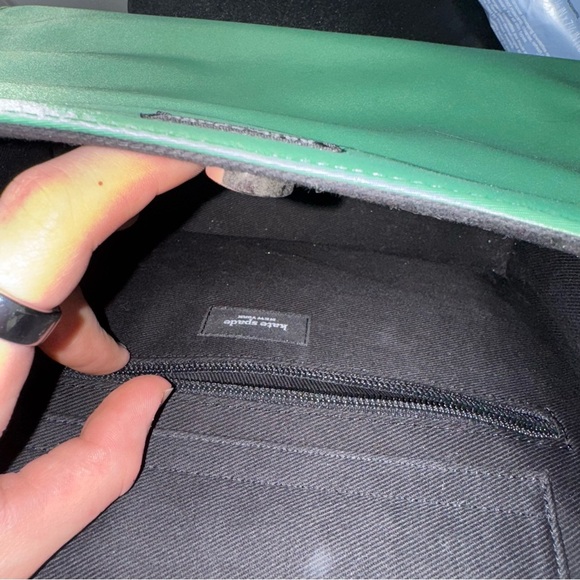 Kate Spade 90s Vintage Nylon Sam Shoulder Tote Bag Green - Picture 5 of 5